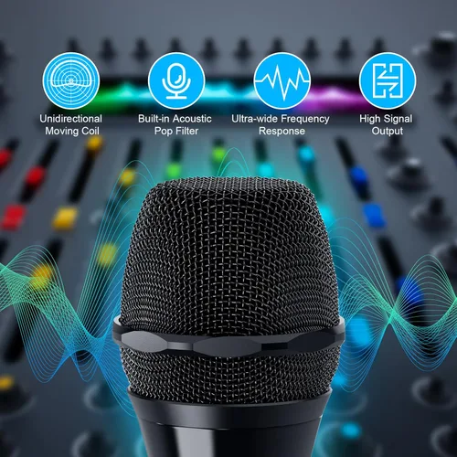 Miniatura 8 de JYX Micrófono de karaoke vocal dinámico, micrófono de mano con cable con interruptor de encendido/apagado, para máquina