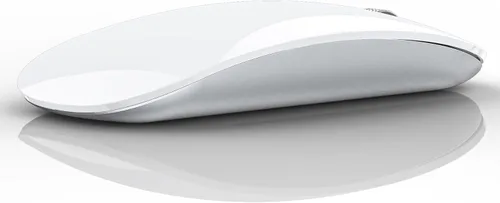 TENMOS M18 Mouse Bluetooth, Mouse inalámbrico recargable USB C, Mouse silencioso de triple modo (Bluetooth dual+USB) para computadora, portátil con