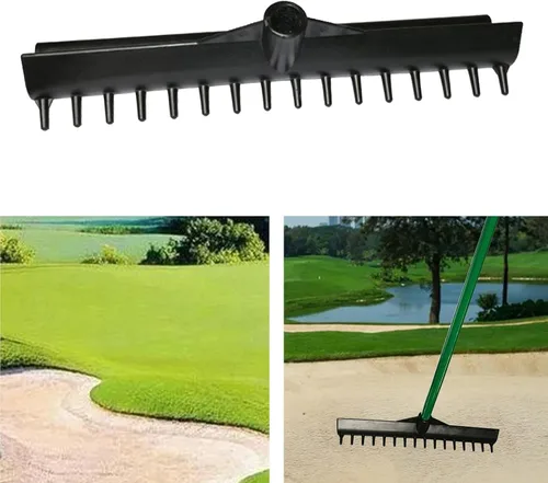 Miniatura 4 de Cabezal de rastrillo de golf personal de plástico, rastrillo, herramienta de preparación de organización para campos de golf de playa y plano