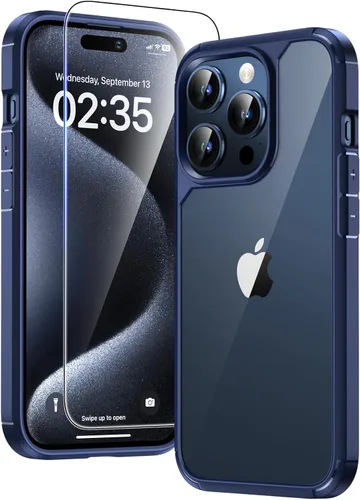 Miniatura 88 de TAURI Funda magnética 2 en 1 transparente para iPhone 14 Pro, compatible con Magsafe [no amarillenta] con protector de pantalla, protección de grado