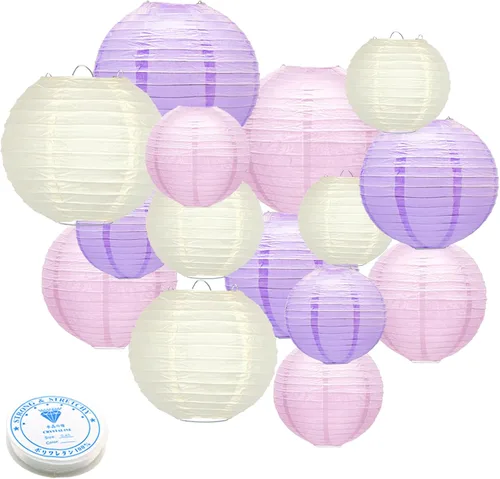 Miniatura 9 de 15 linternas de papel negras y doradas, redondas, colgantes, chinas, de 4, 6, 8, 10, 12 pulgadas, para despedida de soltera, compromiso, boda, bebé