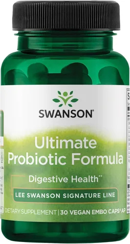 Swanson Fórmula probiótica definitiva para la salud digestiva para el sistema inmunológico, 66 mil millones de UFC, prebiótico NutraFlora scFOS 30