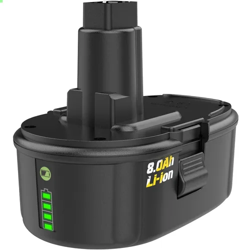 Miniatura 2 de Baterías de repuesto de iones de litio de 8.0Ah 18V para batería Dewalt de 18 V XRP DC9096 DC9098 DC9099 + cargador rápido DC9310 para batería