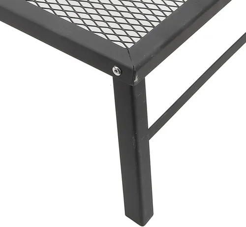 Miniatura 9 de Srliya Parrilla plegable de acero resistente con patas, parrilla de campamento portátil sobre fuego, parrilla de campamento de fuego para cocinar al