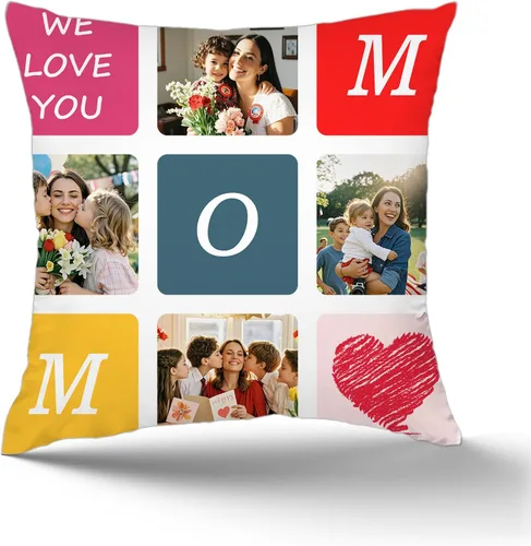 Miniatura 9 de Almohadas personalizadas para el Día de la Madre, almohadas personalizadas con foto o texto, almohadas decorativas suaves y esponjosas, para mamá