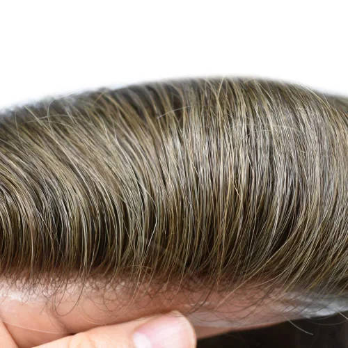 Miniatura 152 de Toupee para hombres Piezas de cabello humano real Encaje suizo para hombres Toupee unidades de cabello humano europeo para hombres Hairpieces