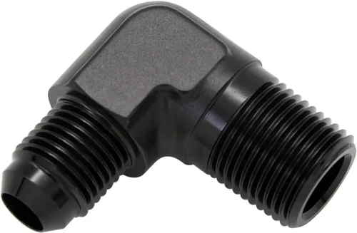 Miniatura 66 de Adaptador de tubo de manguera de combustible de aluminio recto 16AN acampanado a 3/4" NPT macho Unión de rosca negro