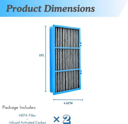 Miniatura 4 de Nispira Filtro de repuesto AER1 para purificador de aire Holmes HAPF30AT HAP242-NUC, True HEPA con infusión de carbono, removedor de compuestos