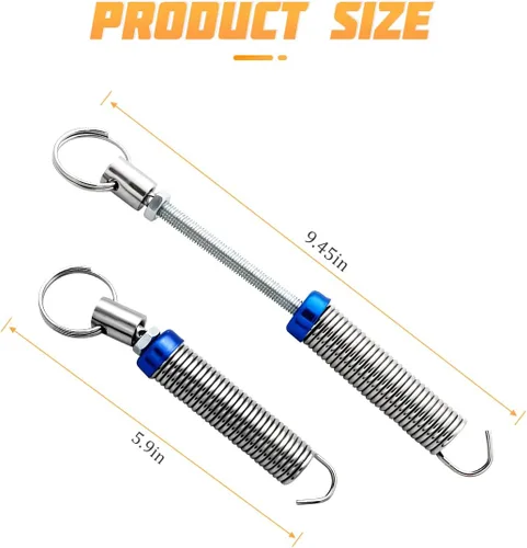Miniatura 2 de Muelle de metal para maletero de coche, 2 piezas ajustables, muelle de elevación automática para maletero, accesorio universal de elevación en acero