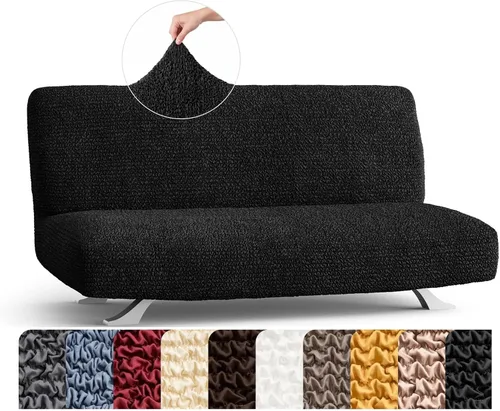 PAULATO BY GA.I.CO. Funda elástica para sofá de futón de 1 pieza, funda bielástica para sofá cama sin brazos, protector de muebles, lavable a