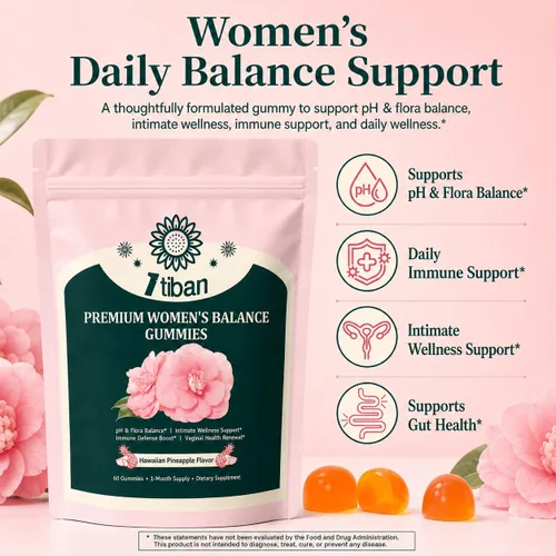 Miniatura 2 de Gomitas de Piña para Mujeres Equilibrio de pH, Probióticos Femeninos para la Salud Vaginal, Gomitas Nutritivas Femeninas, Apoyo Inmunológico