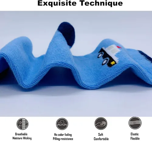 Miniatura 7 de Calcetines deportivos para niños, diseño de dinosaurios, 10 pares