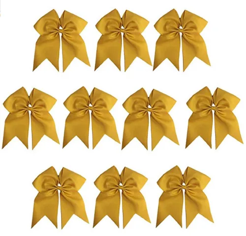 Miniatura 13 de Kenz Laurenz Lazos grandes para el pelo de 7 pulgadas, accesorios clásicos grandes para adolescentes, mujeres y niñas, animadoras de sóftbol
