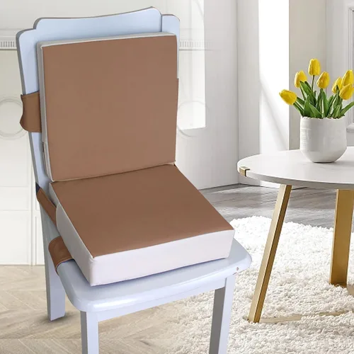 Miniatura 7 de Eiury Asiento elevador para mesa de comedor, PU antiarañazos fácil limpieza niños asiento elevador para mesa, cojín de aumento de viaje portátil