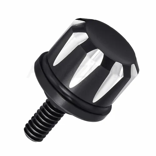 Miniatura 7 de Amazicha Tornillo de tornillo de asiento negro de acero inoxidable compatible con asiento Harley Davidson con rosca de 1/4 "-20