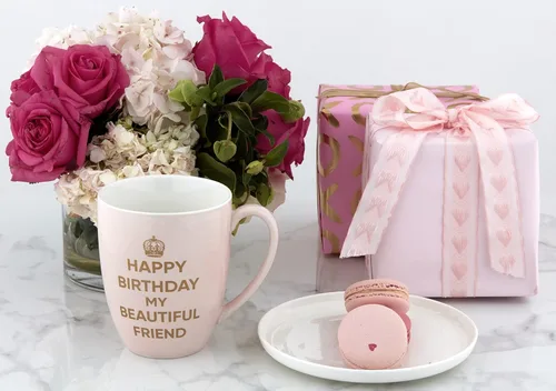 Miniatura 4 de Tazas de café de feliz cumpleaños para mujeres, taza de café, regalos de cumpleaños para mejores amigas, mujeres, rosa, 14 onzas