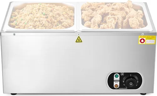 Miniatura 9 de WILPREP Calentador de alimentos comercial, calentador eléctrico de 1500 W para mostrador con control de temperatura ajustable de 86-185 °F