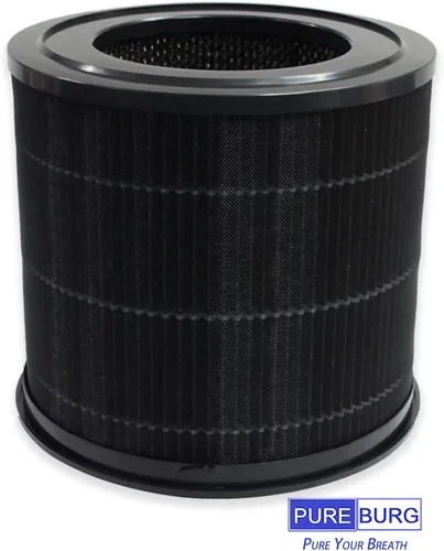 Miniatura 4 de PUREBURG Filtro de repuesto compatible con purificador de aire Smartmi P1, paquete de 2 unidades H13 HEPA de 4 etapas de filtración de carbón