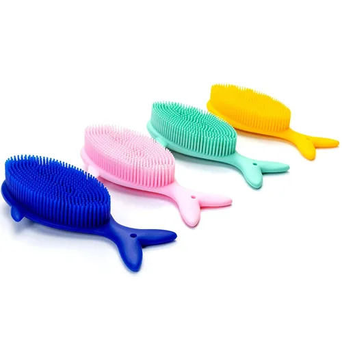 Miniatura 7 de Cepillo sensorial prémium para niños o autismo, limpiador corporal de silicona suave, 2 en 1, cepillos sensoriales para terapia ocupacional, esponja