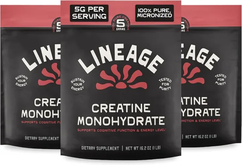 Miniatura 10 de Lineage Provisions Monohidrato de creatina micronizada con sal marina - Creatina en polvo micronizada para entrenamiento y rendimiento - Sin