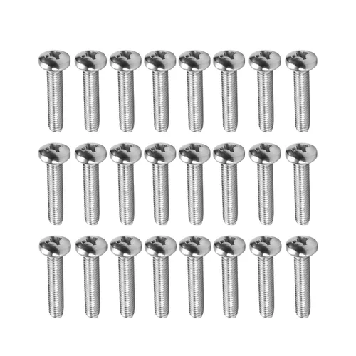Miniatura 8 de MroMax 5 tornillos de máquina Phillips de cabeza plana M8 x 0.984 in, acero inoxidable 304 18-8, rosca completa, tornillos de cabeza cruzada gris