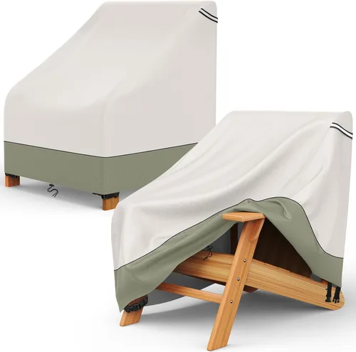 AKEfit Patio Adirondack Chair Covers 2 Pack for Outdoor Waterproof Chairs Size Up to 29Wx30Dx36H inch,Heavy Duty Chair Covers Waterproof for Outdoor