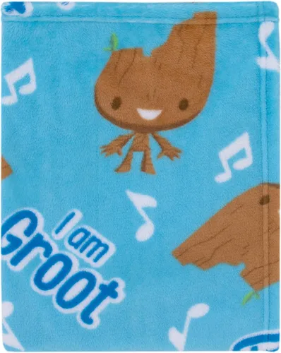 NoJo Marvel Soy Groot Manta para bebé azul y marrón súper suave Soy Groot Azul y Marrón