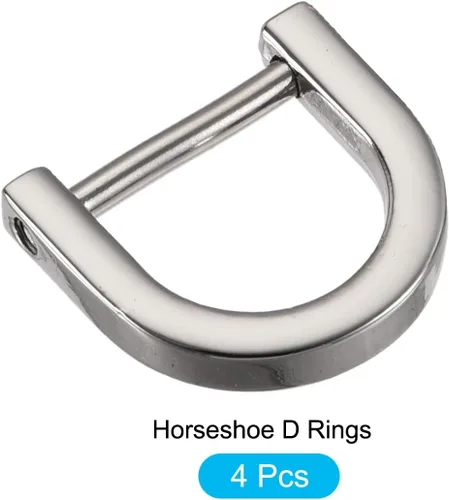 Miniatura 5 de METALLIXITY Metal D Rings Non-welded D-shaped Ring Buckles for DIY Keychains Card Holders Purse