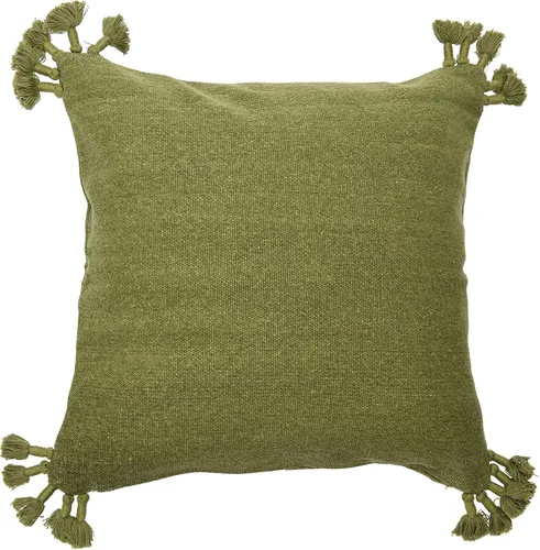 Miniatura 9 de Creative Co-Op Funda de almohada lumbar de lona tejida, 12 x 20 pulgadas, color verde salvia