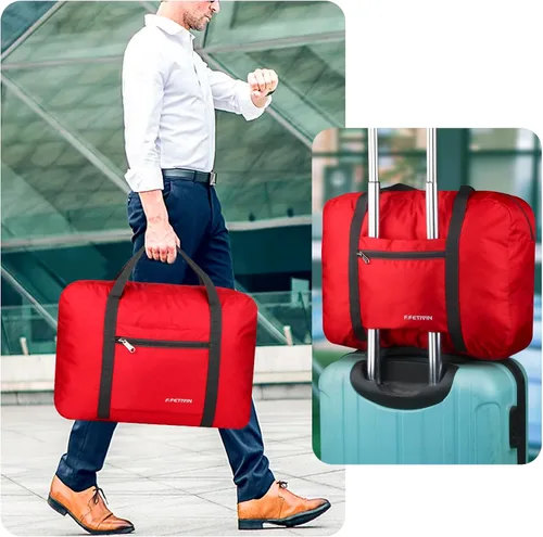 Miniatura 6 de F.FETIVIN Bolsa de viaje para artículos personales de 18 x 14 x 8 pulgadas para Spirit Airlines, ligera, bolsa de lona impermeable para gimnasio