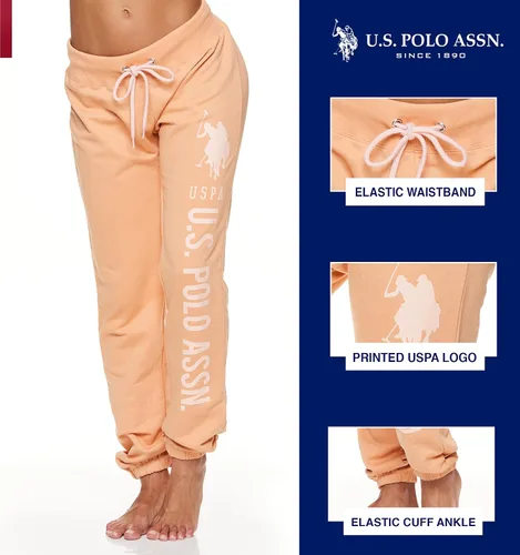 Miniatura 2 de U.S. Polo Assn. Pantalón pijama deportivo para mujer, esencial, de felpa francesa para dormir, descansar o correr