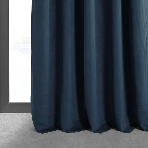 Miniatura 7 de HPD Half Price Drapes Cortinas Opacas Térmicas de Terciopelo Signature para Sala de Estar de 63 Pulgadas de Largo (1 Panel) con Bolsillo para Barra