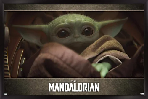 Miniatura 7 de Trends International Star Wars: The Mandalorian - Póster de pared de ojos, 14.725 x 22.375 pulgadas, versión enmarcada de madera de granero