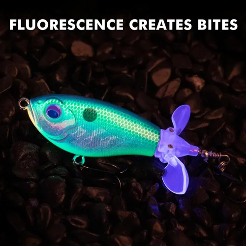 Miniatura 6 de TRUSCEND PoPobait con ganchos BKK, señuelos de pesca para lubina, lucio, lucio, perca almizclada, señuelo flotante para agua dulce o salada
