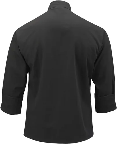 Miniatura 3 de Chamarra de cocina unisex Mercer Culinary con botones tradicionales, M, Negro, 1