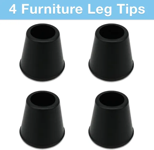 Miniatura 7 de Tacos de goma para patas de 1 pulgada (4 unidades), color negro SoftTouch, 4440695N, negro, 4440295N