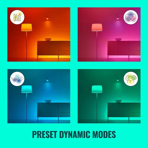 Miniatura 4 de WiZ Connected Kit de base de tira de luz LED de 13 pies + extensión, tira de luz LED multicolor que cambia de color para tu hogar inteligente