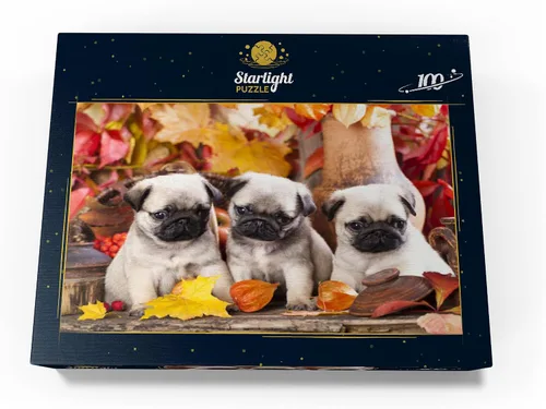 Miniatura 4 de MyPuzzle Pug Puppies - Rompecabezas prémium de 100 piezas, fabricado en Estados Unidos