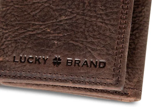 Miniatura 3 de Lucky Brand Men's Trifold Wallet ID Window Card Slots Genuine Leather Organization Durable Stylish