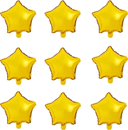 Miniatura 4 de Globo en forma de estrella, globo de aluminio dorado de 10 pulgadas, paquete de 50