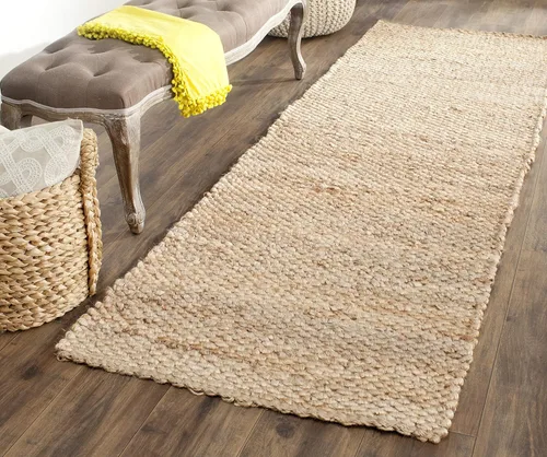 Miniatura 10 de Alfombra de área de yute natural tejido a mano Safavieh NF459A, de la colección de fibra natural (5 pies x 8 pies), Yute, Natural