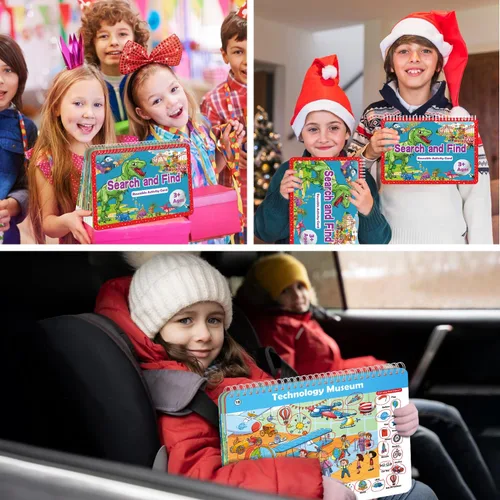 Miniatura 7 de Elfew Libro de actividades reutilizable, juguetes de viaje para niños pequeños de 3 a 5 años, juguetes educativos para niños de 3 a 8 años