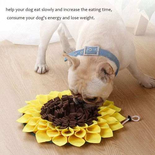 Miniatura 6 de Tapete de olfateo para perros, tapete de alimentación con flores que fomenta las habilidades naturales de forrajeo, juguetes para perros, golosinas