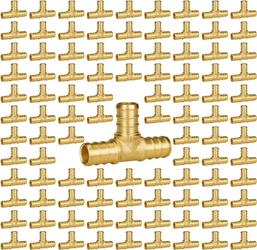Miniatura 18 de SUNGATOR Paquete de 50 accesorios Pex de 1/2" en T, accesorios Pex de 1/2 pulgada en T, sin plomo, de latón, certificados NSF