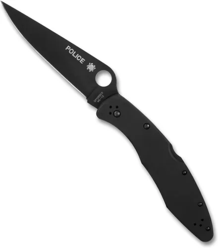 Miniatura 7 de Spyderco Cuchillo de bolsillo plegable Police con hoja de acero VG-10 de 4.2" pulgadas y mango de acero inoxidable - Cuchillo EDC para hombres