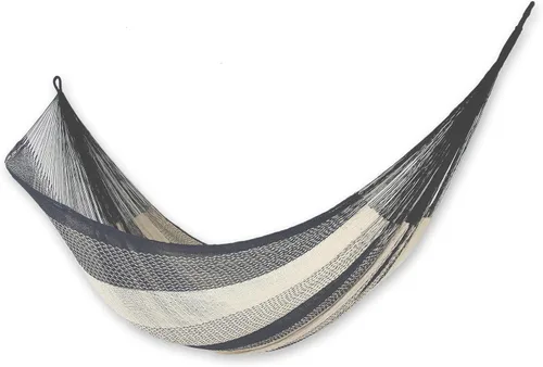 Miniatura 5 de NOVICA HAM0033 Cuerda maya tejida a mano de algodón verde azulado azul verde azulado 2 personas XL, Riviera Zafiro (doble) Hamaca