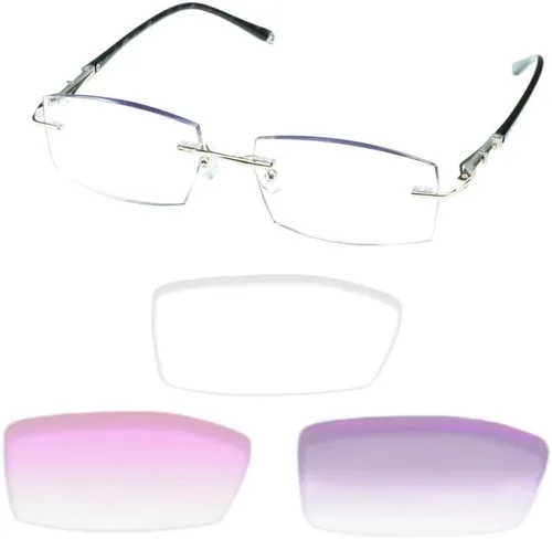 Miniatura 13 de VisionGlobal Lentes de lectura con bloqueo de luz azul sin montura con lente personalizada que reducen la fatiga ocular con diamantes elegantes