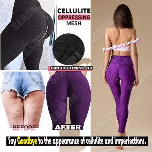 Miniatura 135 de SEASUM - Pantalones de yoga de cintura alta para mujer, con control de abdomen y realce de glúteos, leggings favorecedores para entrenar y correr