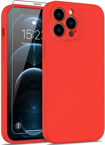 Miniatura 46 de DEENAKIN Funda de silicona compatible con iPhone 12 con protector de pantalla, mejora la protección de la cámara, funda protectora suave y flexible