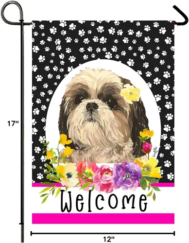 Miniatura 2 de Shih Tzu - Bandera de casa con estampado de huellas de Best of Breed